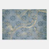 Schiff Helm auf blau Geschenkpapier Set (Vorderseite 2)