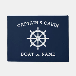Schiff Helm Wheel Kapitän Kabinenschiff Name Sea  Fußmatte