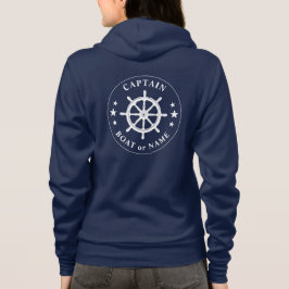 Schiff Helm Wheels Stars Captain oder Schiffsnacht Hoodie