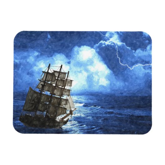 Schiff im Foto-Magnet Storm 3"x4" Magnet (Horizontal)