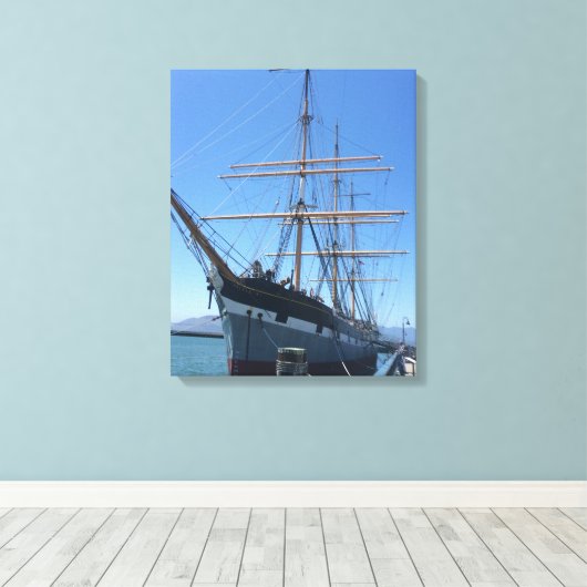 Schiff im Hafen Leinwanddruck (Insitu (Holzboden))