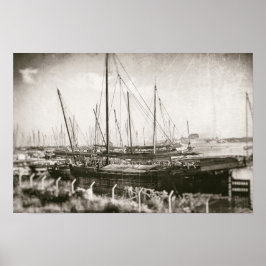 Schiff im Hafen Nautical Poster