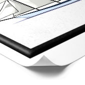 Schiff im Hafen Poster (Ecke)