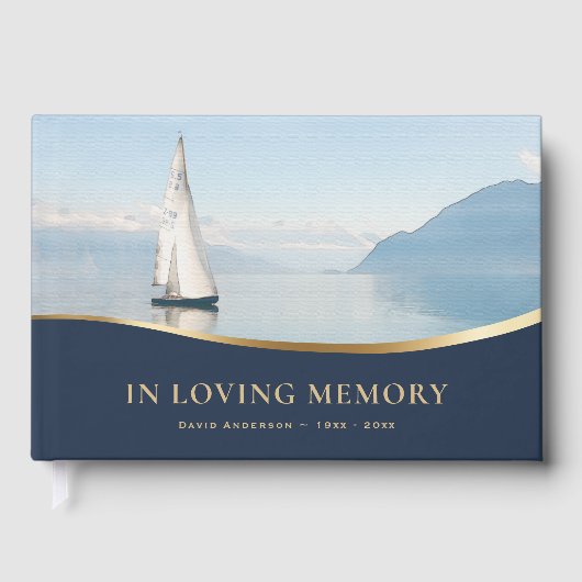 Schiff im Love Memory Gast Book Gästebuch (Vorderseite)