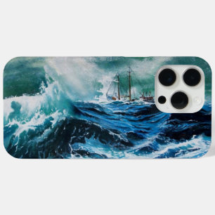 Schiff im Meer im Sturm / Navy Blue Case-Mate iPhone Hülle
