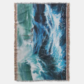 Schiff im Meer in Sturm, nautisch, Marine blau Decke (Vorderseite Vertikal)