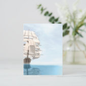 Schiff im Meer Postkarte (Stehend Vorderseite)