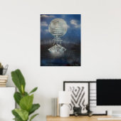 Schiff im Mondlicht Poster (Heimbüro)