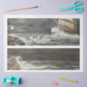 Schiff im nächtlichen Dekoupage Tissue Seidenpapier (Basteln)