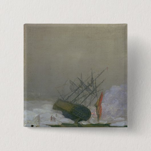 Schiff im polaren Meer, am 12. Dezember 1798 Button (Vorderseite)