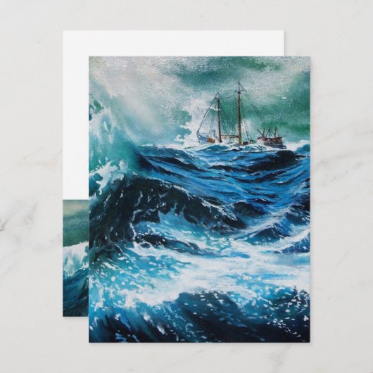 Schiff im Sturm (Vorne/Hinten)