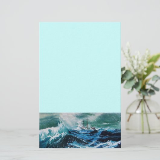 Schiff im Sturm Briefpapier (Stehend Vorderseite)