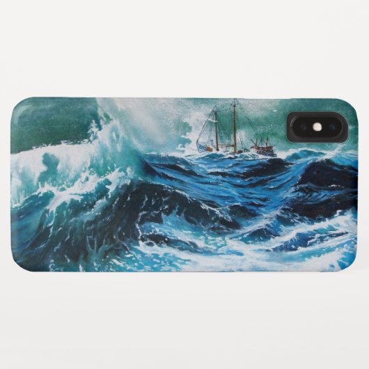 Schiff im Sturm Case-Mate iPhone Hülle (Rückseite (Horizontal))