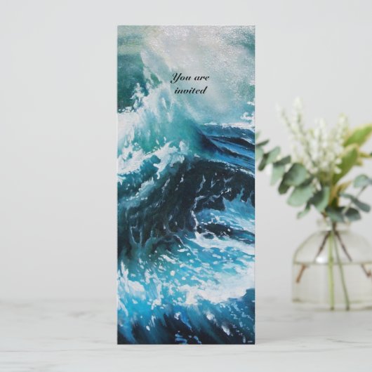 Schiff im Sturm Einladung (Stehend Vorderseite)