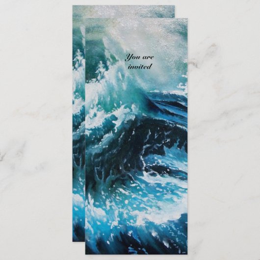 Schiff im Sturm Einladung (Vorne/Hinten)