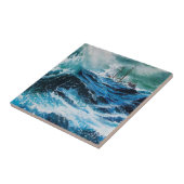 Schiff im Sturm Fliese (Seite)