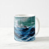 Schiff im Sturm Kaffeetasse (VorderseiteRechts)