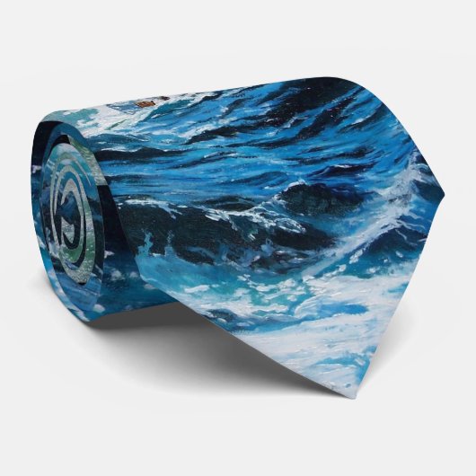 Schiff im Sturm Krawatte (Gerollt)