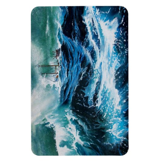 Schiff im Sturm Magnet (Vertikal)