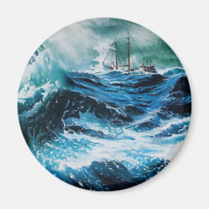 Schiff im Sturm Magnet