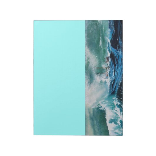 Schiff im Sturm Notizblock (Rotiert)