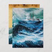 Schiff im Sturm, Pergament (Vorne/Hinten)