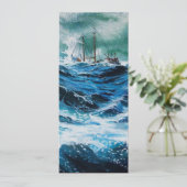 Schiff im Sturm, Pergament (Stehend Vorderseite)