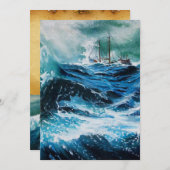 Schiff im Sturm, Pergament (Vorne/Hinten)