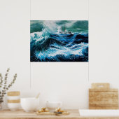 Schiff im Sturm Poster (Küche)