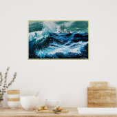 Schiff im Sturm Poster (Küche)