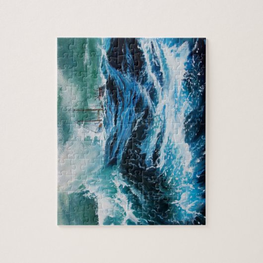 Schiff im Sturm Puzzle (Vertikal)