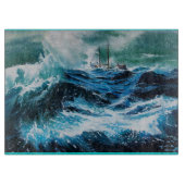 Schiff im Sturm Schneidebrett (Vorderseite)