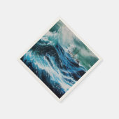 Schiff im Sturm Serviette (Ecke)