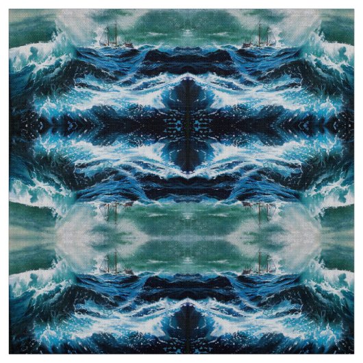 Schiff im Sturm Stoff (Muster)