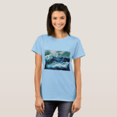 Schiff im Sturm T-Shirt (Vorne ganz)
