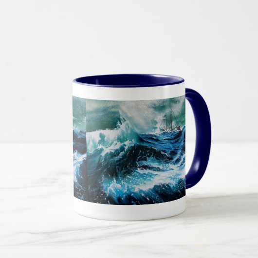 Schiff im Sturm Tasse (VorderseiteRechts)