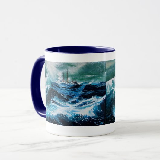 Schiff im Sturm Tasse (Vorderseite Links)