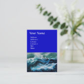 Schiff im Sturm Visitenkarte (Stehend Vorderseite)