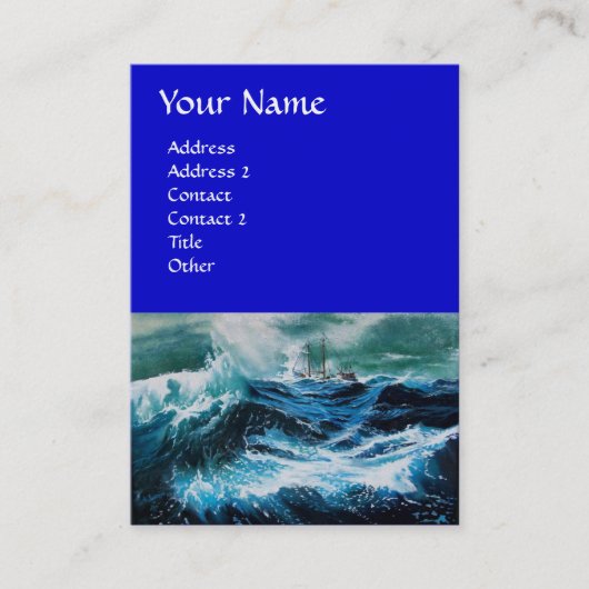 Schiff im Sturm Visitenkarte (Vorderseite)