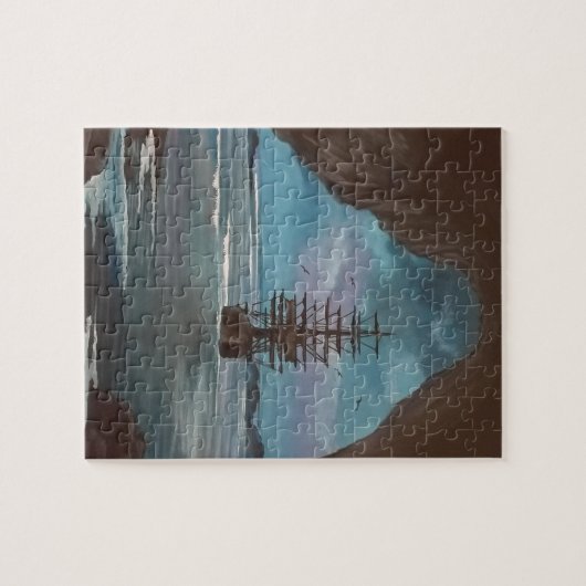 Schiff in Cove Puzzle (Horizontal)