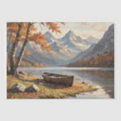 Schiff in der Berglandschaft - Decoupage- Seidenpapier (Vorderseite)