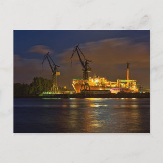 Schiff in der Hamburger Werft Postkarte