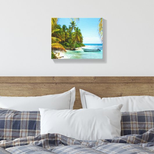 Schiff in der Karibik Leinwanddruck (Insitu (Schlafzimmer))