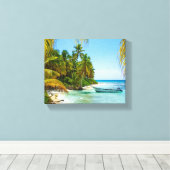 Schiff in der Karibik Leinwanddruck (Insitu (Holzboden))