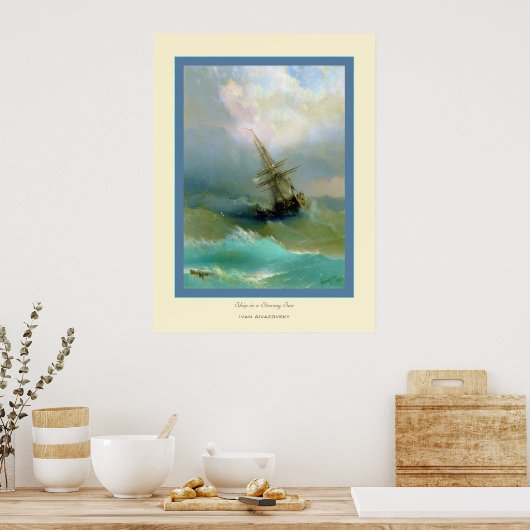 Schiff in einem Stormy Sea~ Ivan Aivazovsky Poster (Küche)