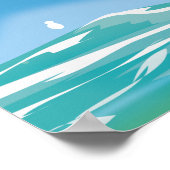 Schiff in einer Flasche auf dem Meer Poster (Ecke)