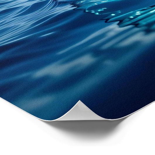 Schiff in einer Flasche im Meer Poster (Ecke)