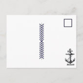 Schiff in einer Flasche im Meer | Sprichwort Hi Postkarte (Rückseite)