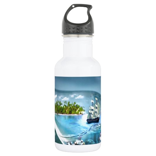 Schiff in einer Flasche Trinkflasche (Vorderseite)