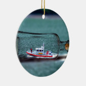 Schiff in einer Flaschen-Ozean-dekorativen Keramik Ornament (Rechts)